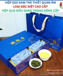 Hộp 500 Gam Trà Thiết Quan Âm An Khê Loại Cao Cấp Kèm Hộp Quà Biếu